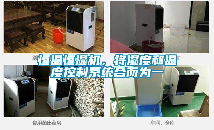 恒溫恒濕機，將濕度和溫度控制系統合而為一