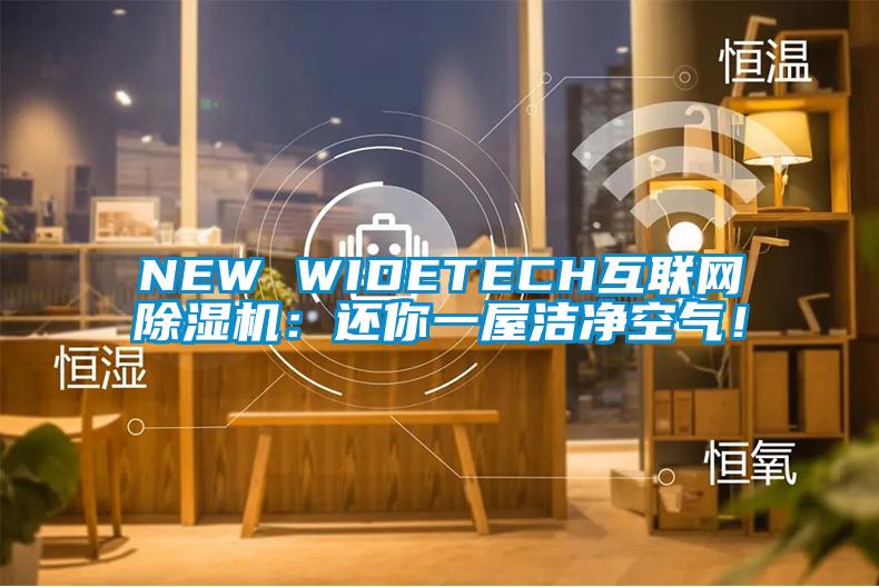 NEW WIDETECH互聯(lián)網(wǎng)除濕機(jī):還你一屋潔凈空氣!