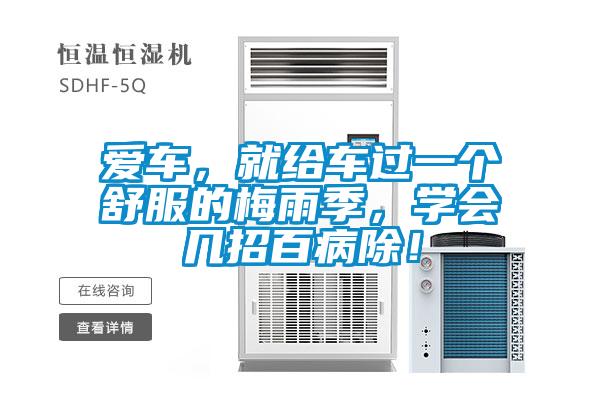 愛車,就給車過一個舒服的梅雨季,學(xué)會幾招百病除!