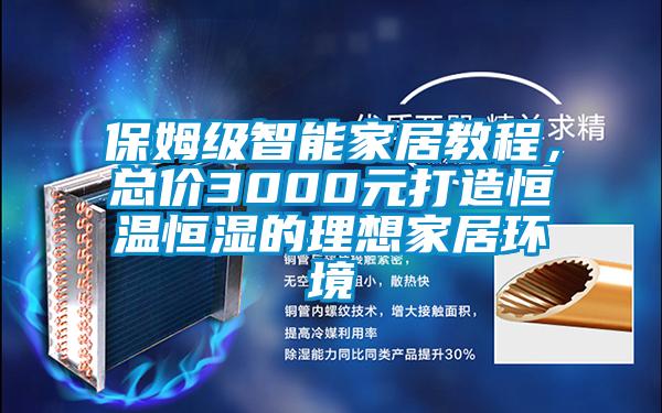 保姆級智能家居教程，總價3000元打造恒溫恒濕的理想家居環境