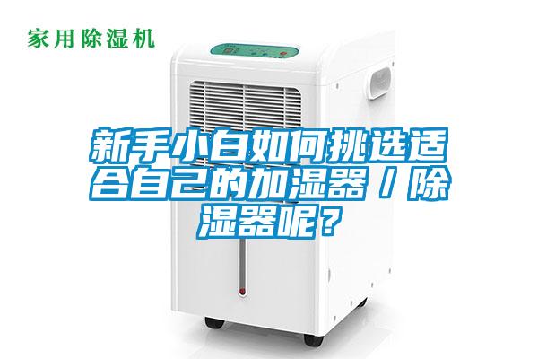 新手小白如何挑選適合自己的加濕器／除濕器呢？
