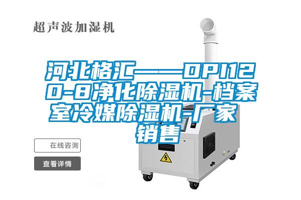 河北格匯——DPI120-8凈化除濕機-檔案室冷媒除濕機-廠家 銷售